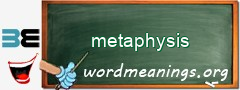 WordMeaning blackboard for metaphysis